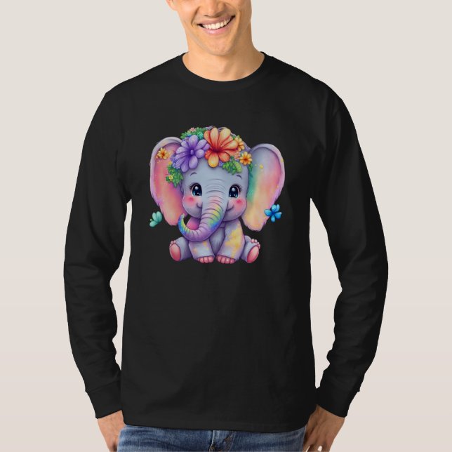Camiseta Glass Elephant Ladie Save Elephant Kindness Women (Anverso)