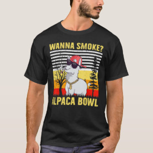 Camiseta Glassy Wanna Smoke Alpaca Bowl Weed Funny