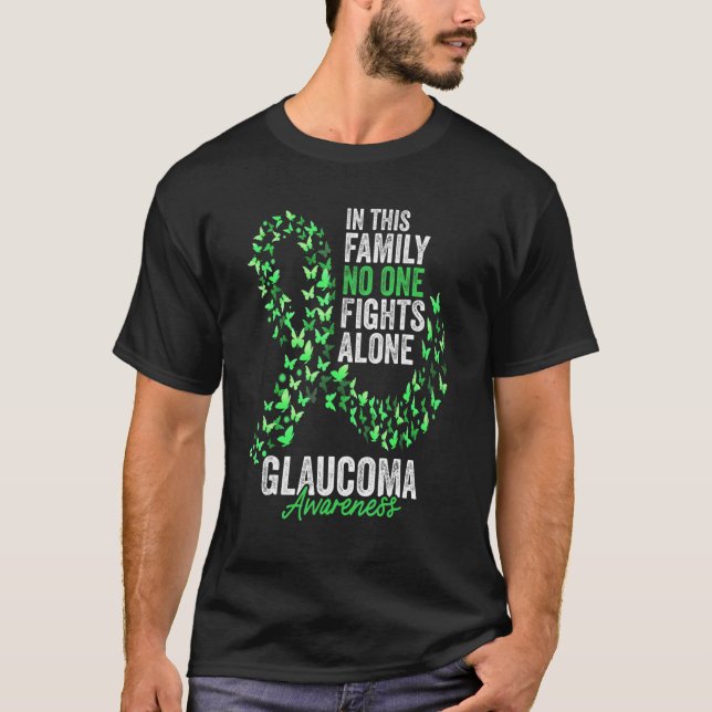 Camiseta Glaucoma Awareness Month Butterflies Cinta verde (Anverso)