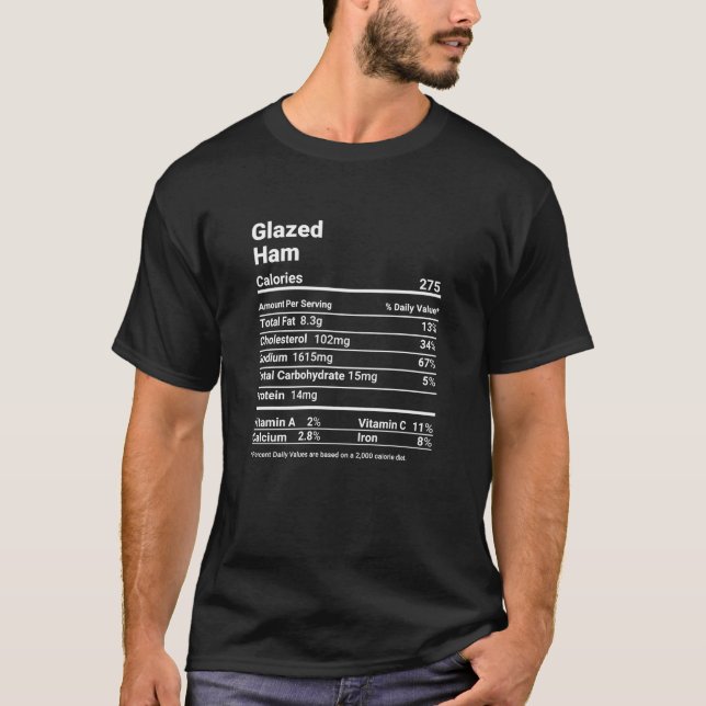 Camiseta Glazed Ham Nutrition Facts Thankending Colorado F (Anverso)
