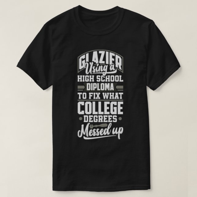 Camiseta Glazier Window Fitter Pun1 (Diseño del anverso)