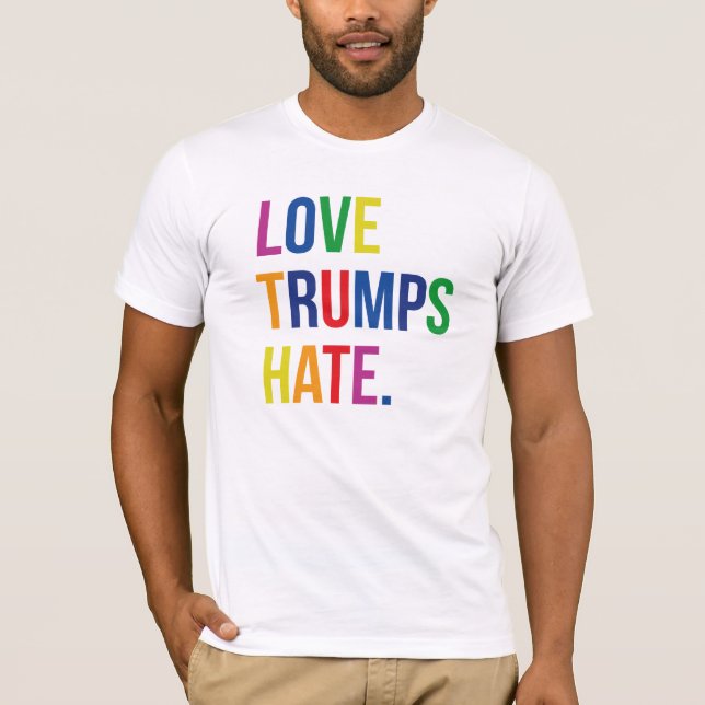 Camiseta GLBT Love Trump Hate (Anverso)