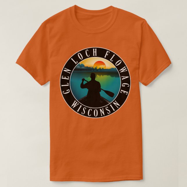 Camiseta Glen Loch Flowage Wisconsin Canoeing (Diseño del anverso)