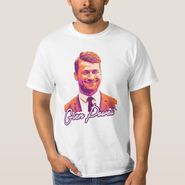 Camiseta Glen powell art (Anverso)