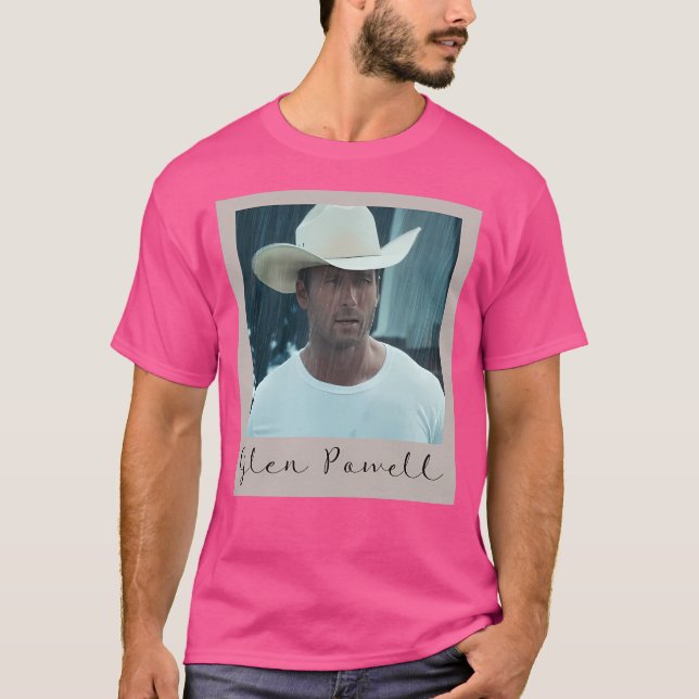 Camiseta Glen Powell Cowboy Retro Photo Style Niños (Anverso)