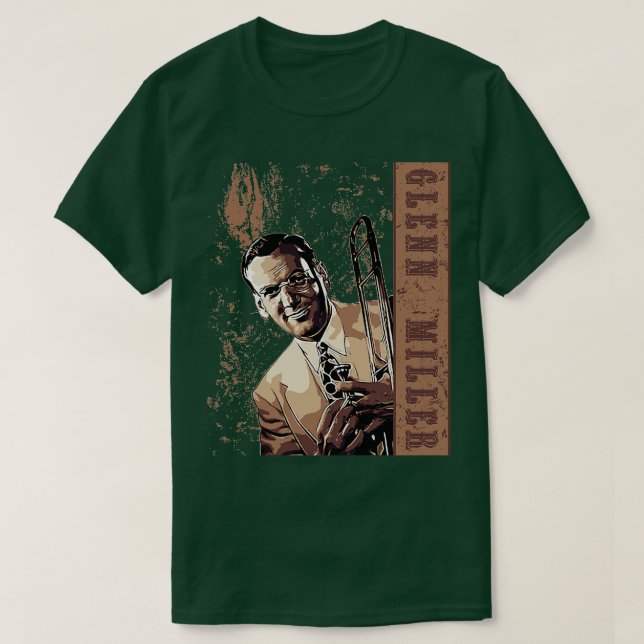 Camiseta Glenn miller Brown Vintage (Diseño del anverso)