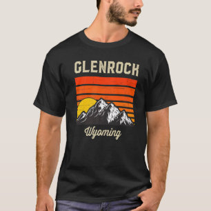 Camiseta Glenrock Wyoming Retro Ciudad Estado Estadounidens