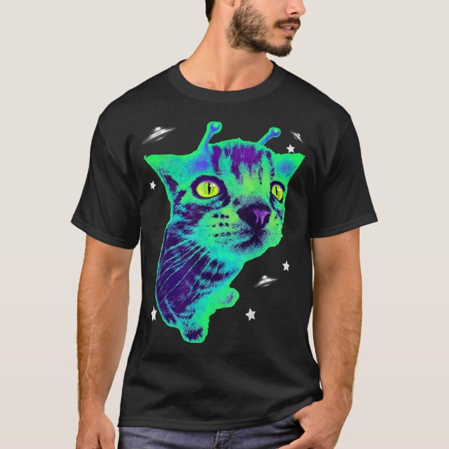 Camiseta Glerp Glorp Funny Alien Cat Meme Gnarp Cat Silly A (Anverso)