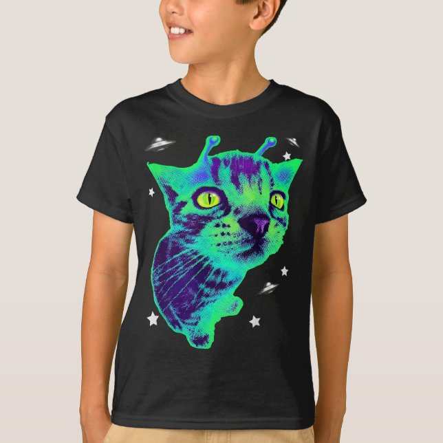 Camiseta Glerp Glorp Funny Alien Cat Meme Gnarp Cat Silly A (Anverso)