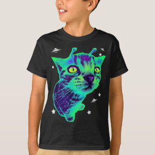 Camiseta Glerp Glorp Gato Alien Funny Meme Gnarp Gato Tonto