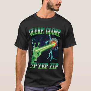 Camiseta Glerp Glorp Zep Zep Alien Cat Meme Gnarp Gato Tont