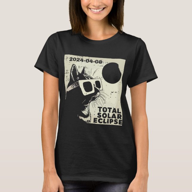 Camiseta Gles Total Eclipse Solar Abril 8 2024 Totalidad (Anverso)