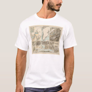 Camiseta Gletscherkarte - mapa del atlas del glaciar
