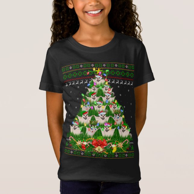 Camiseta Glider de azúcar Xmas Iluminación de árbol de azuc (Anverso)