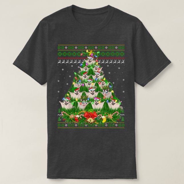Camiseta Glider de azúcar Xmas Iluminación de árbol de azuc (Diseño del anverso)
