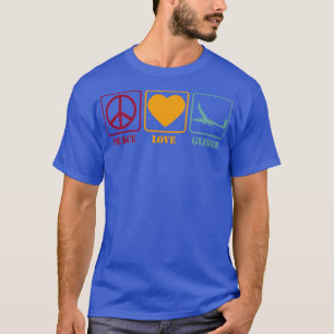Camiseta Glider Soaring Gliding Peace Love Retro Idea de Re