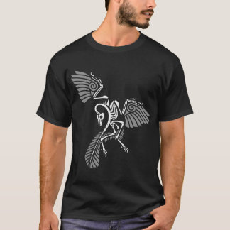 Camiseta Glifo de esqueleto de Archaeopteryx -