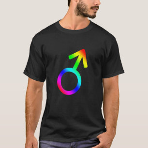 Camiseta Glifo de Rainbow Mars
