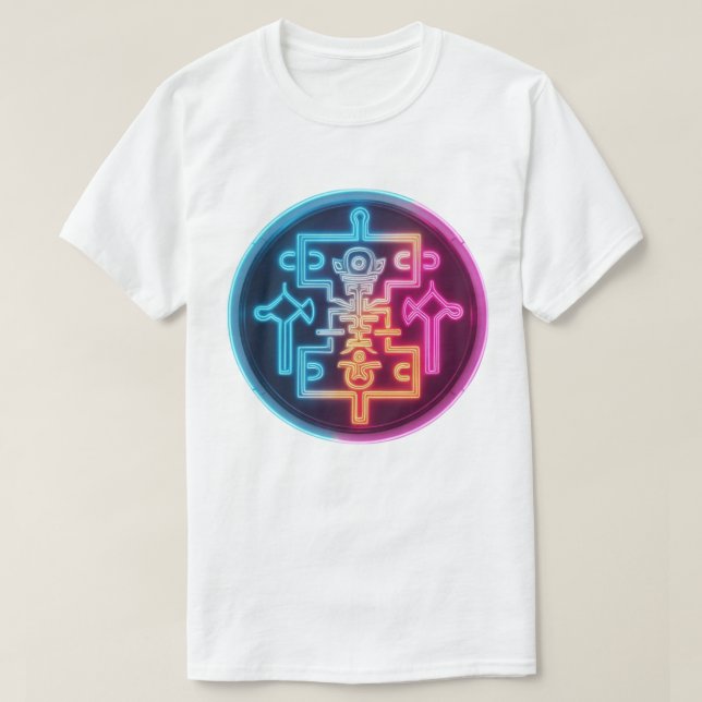 Camiseta Glifos brillantes - Símbolos antiguos (Diseño del anverso)