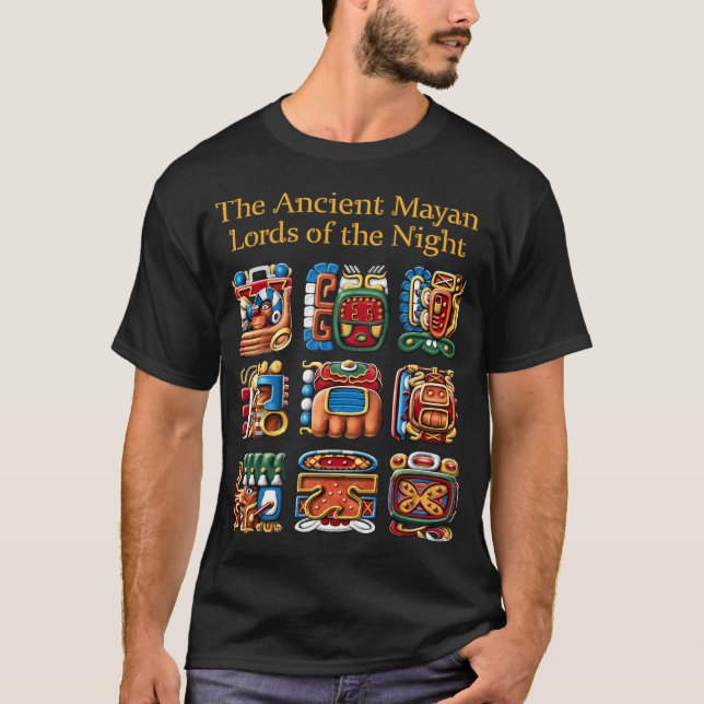 Camiseta Glifos Mayas Antiguos (Anverso)