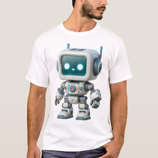 Camiseta GlimmerBot: Tu Amigable Compañero Futuro (Anverso)