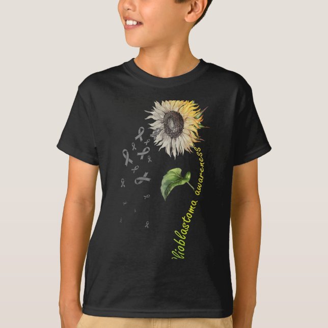 Camiseta Glioblastoma Awareness Sunflower  (Anverso)