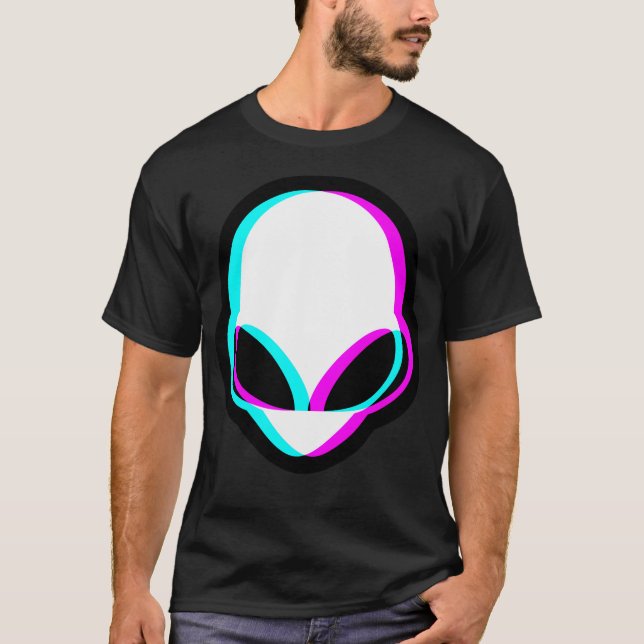 Camiseta Glitch Alien Head (Anverso)