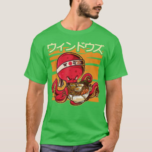 Camiseta Glitch Anime Estilo estético Japón Octopus Tentacl