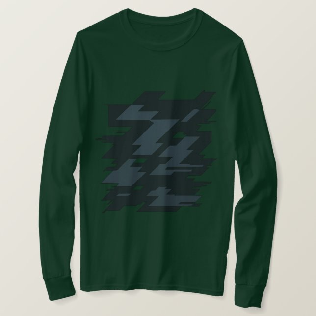 Camiseta Glitch Art Men's Long Sleeve T-Shirt (Anverso del diseño)