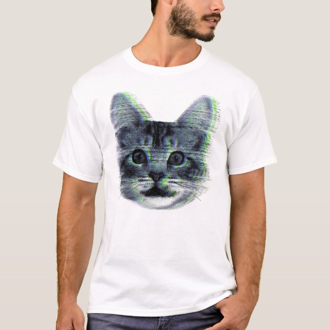 Camiseta Glitch cat (Anverso)