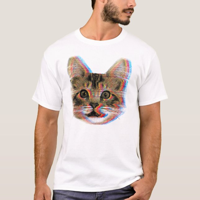 Camiseta Glitch cat v2 (Anverso)