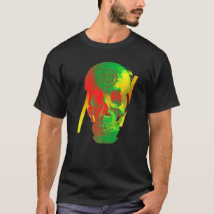 Camiseta Glitch de cráneo demónico