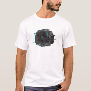 Camiseta Glitch de rosa