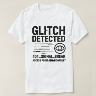 Camiseta GLITCH DETECTADO - Transmisión de señal dañada