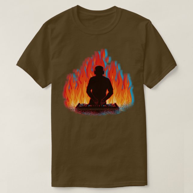 Camiseta Glitch DJ EDM Trance Electronic Trance Music Beats (Diseño del anverso)
