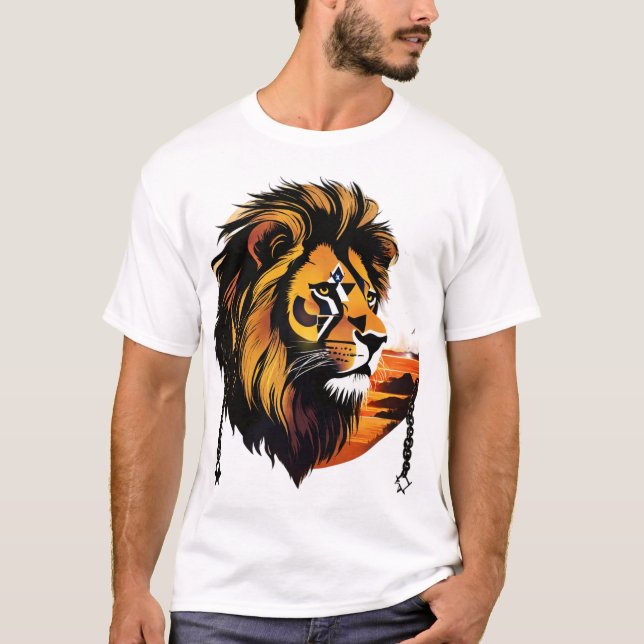 Camiseta Glitch Lion (Anverso)