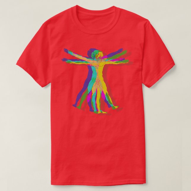 Camiseta Glitch quot Vitruvian Manquot (Diseño del anverso)
