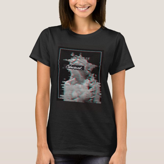Camiseta Glitch Vaporwave Cyberpunks Japan Streetwear 80s 9 (Anverso)