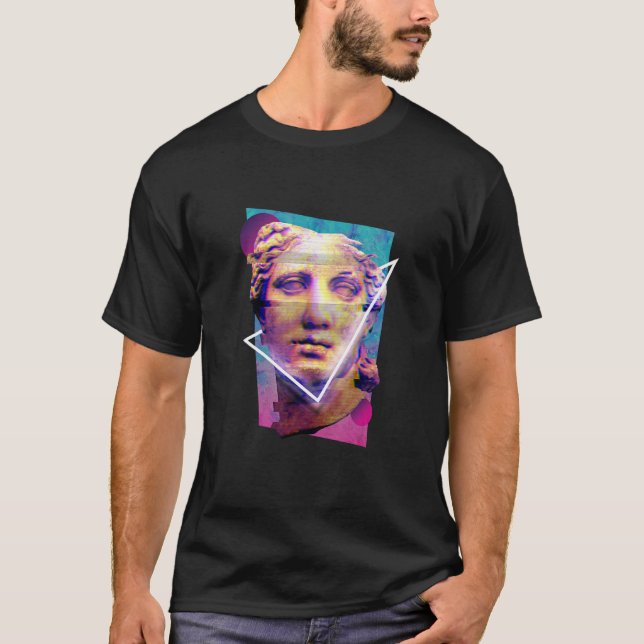 Camiseta Glitch Venus Statue Vaporwave Aesthetic Japan Desi (Anverso)