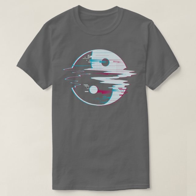 Camiseta Glitch Yin Yang (Diseño del anverso)