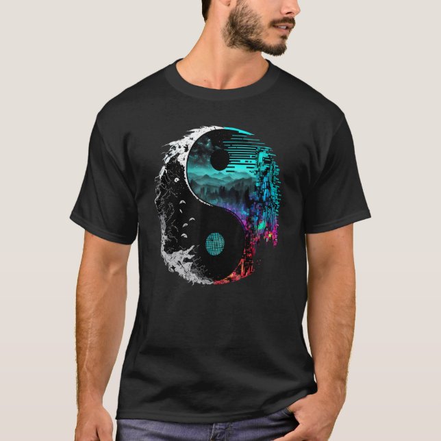 Camiseta Glitch Yin Yang (Anverso)