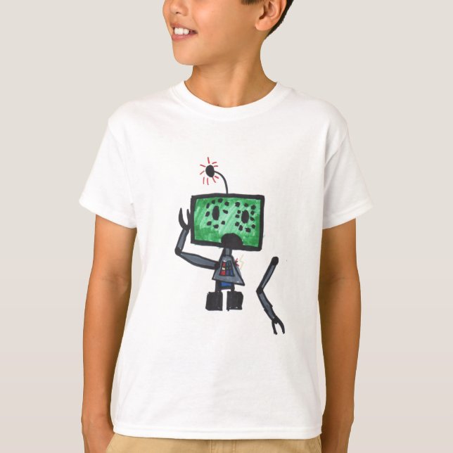 Camiseta Glitchy el robot (Anverso)