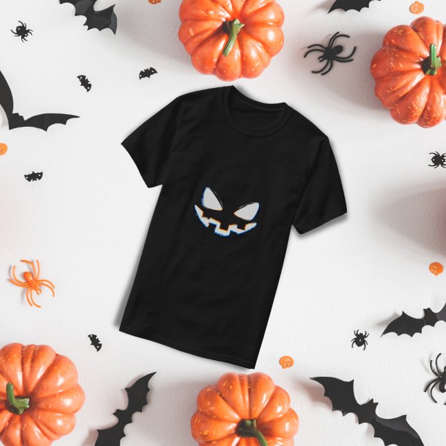 Camiseta Glitchy Ghoulish Pumpkin Face (Subido por el creador)