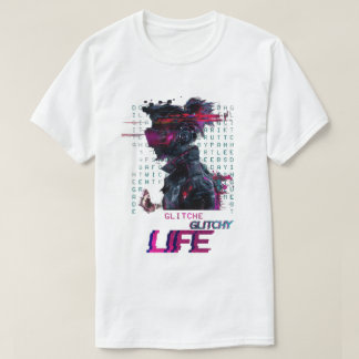 Camiseta Glitchy Vibes T-Shirt - Diseño audaz y distorsiona