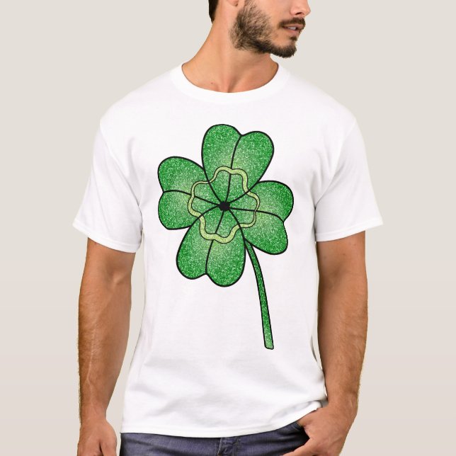 Camiseta Glitter Four Leaf Clover (Anverso)