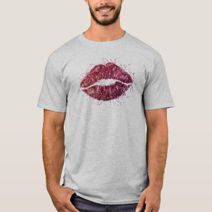 Camiseta Glitter Red Lips