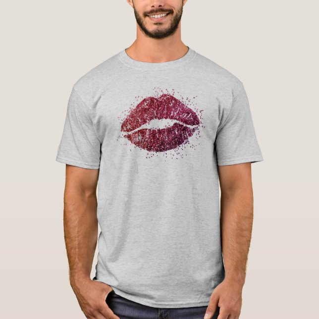 Camiseta Glitter Red Lips (Anverso)