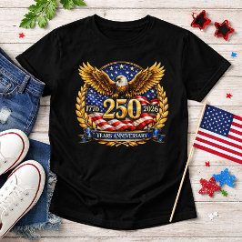 Camiseta Glittered Semiquincentennial Eagle Emblem 