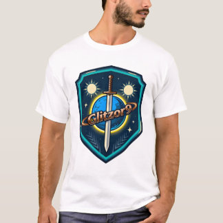Camiseta Glitzor9 “Twin Suns Shield” Emblem Tee