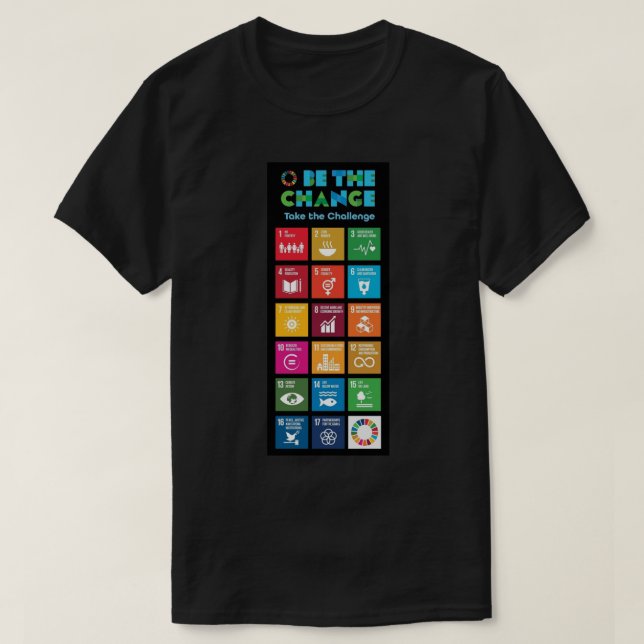 Camiseta Global Goals Poster  UN SDGs 2030 Poster  United N (Diseño del anverso)